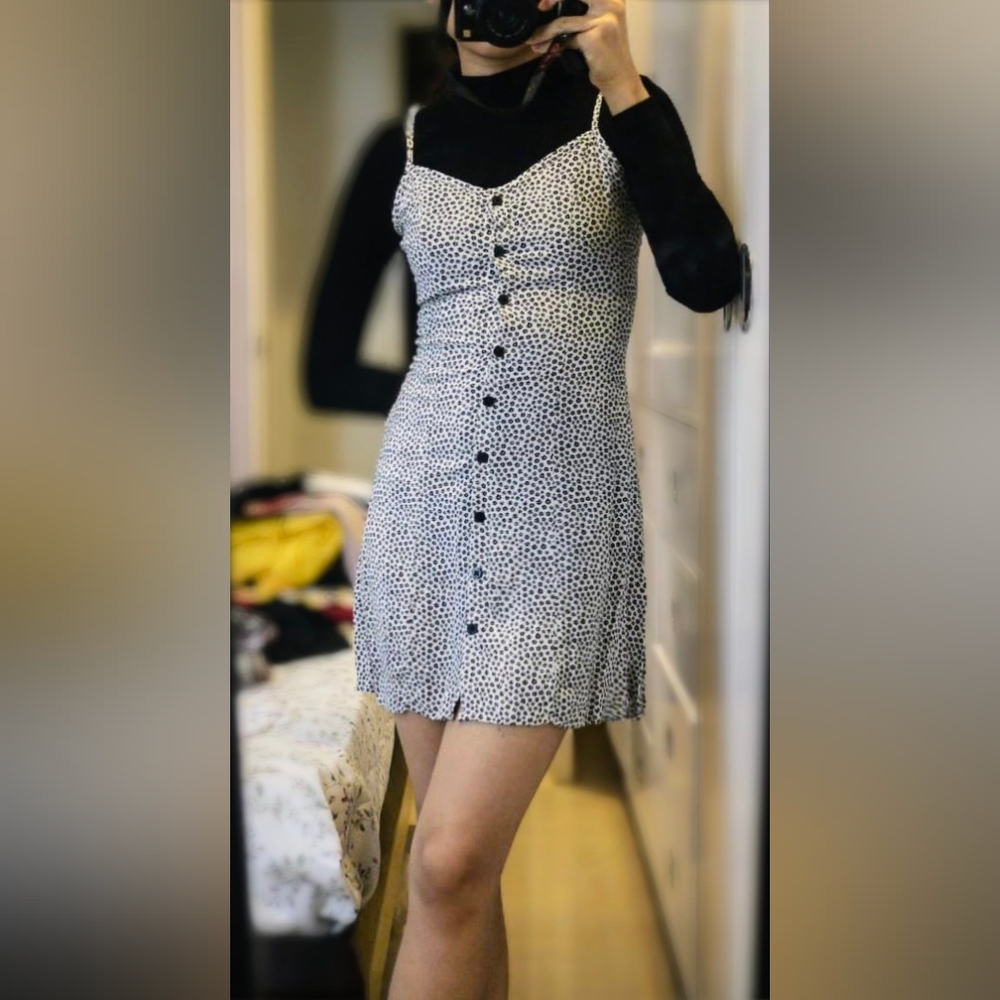 H&M Button Front Floral Mini Dress